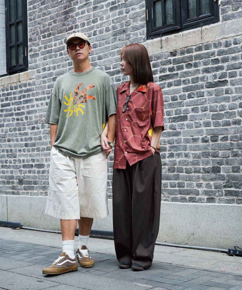 水洗印花上衣 THE HANA-02 WASHED TEE