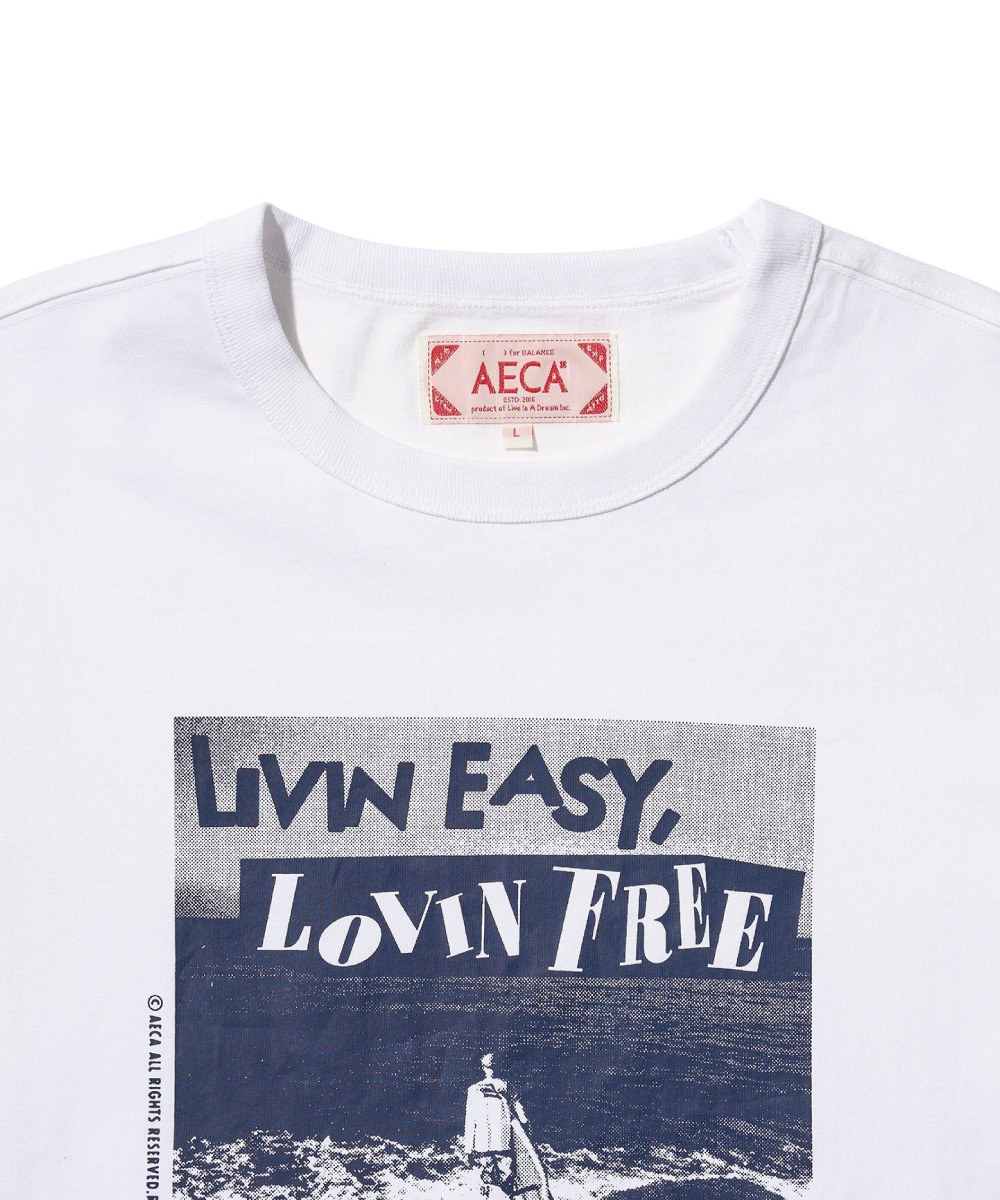 印花短袖上衣 LIVIN EASY LOVIN FREE HALF SLEEVE