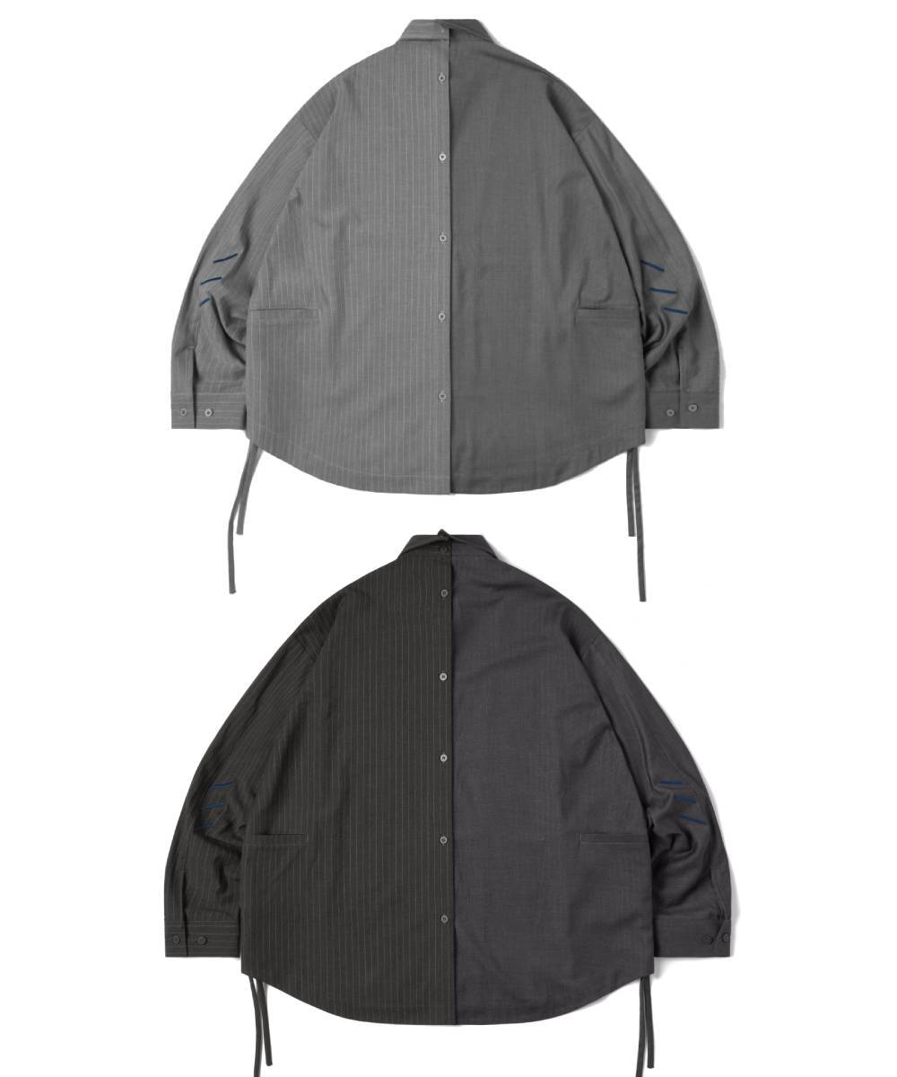 “Half Day” Pinstripe Shirt 西料條紋可拆襯衫
