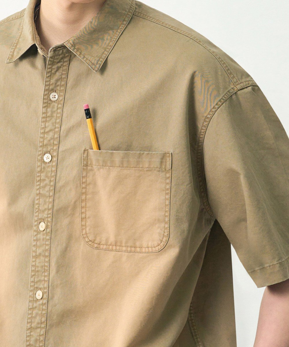 水洗襯衫 BIO WASHING COTTON HALF SHIRT