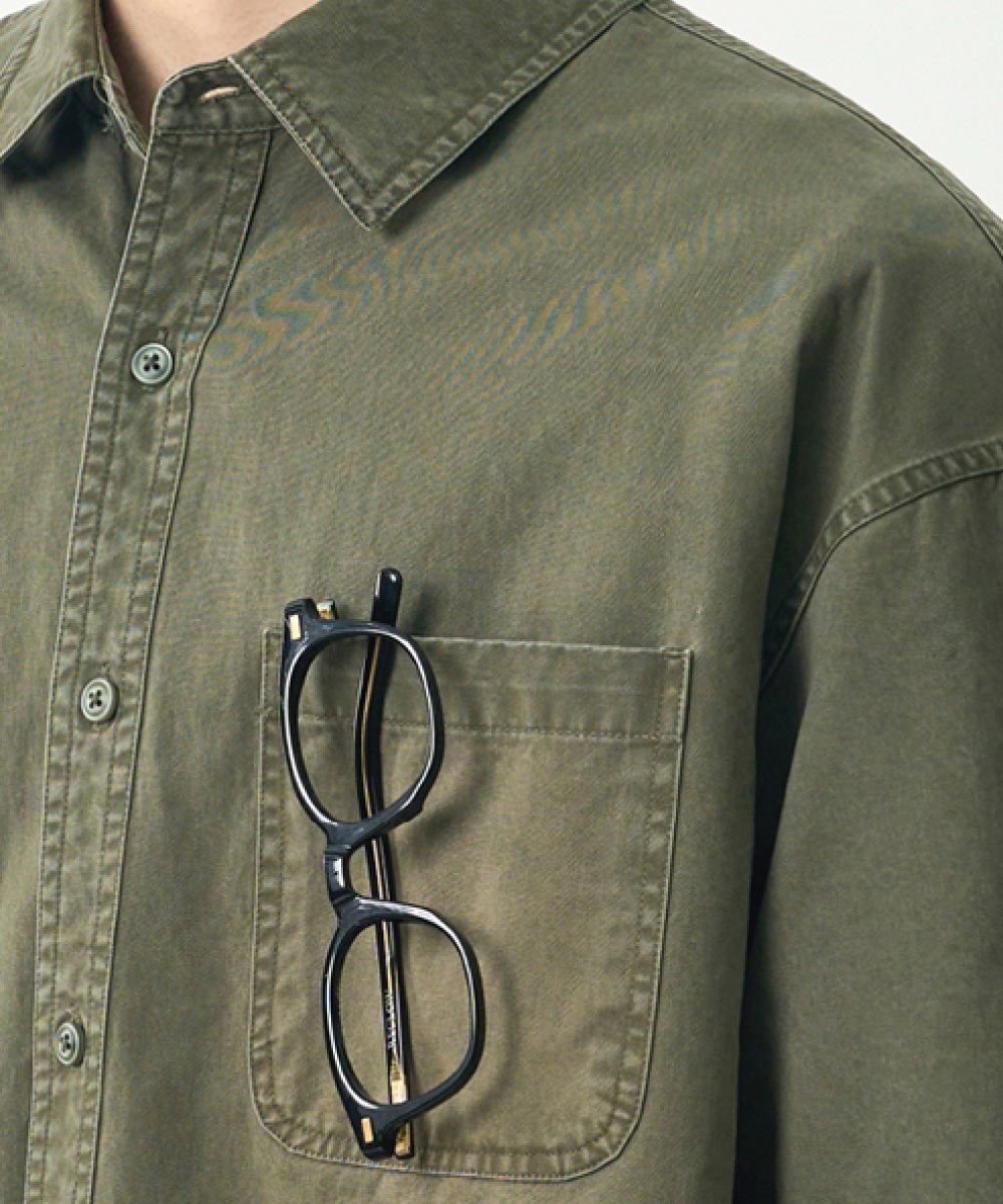 水洗襯衫 BIO WASHING COTTON HALF SHIRT