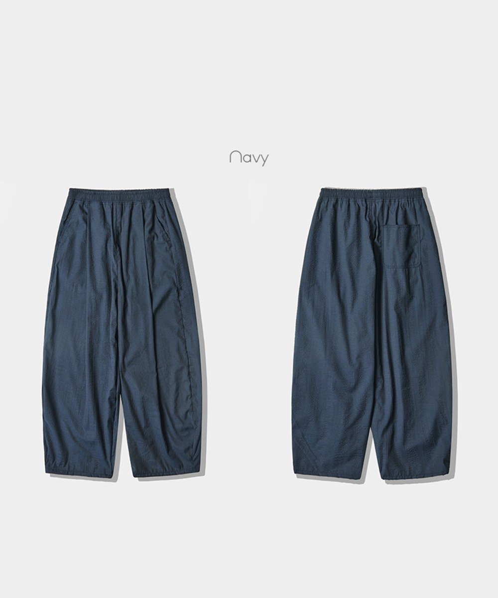 泡泡紗燈籠褲 SEERSUCKER CURVED PANTS