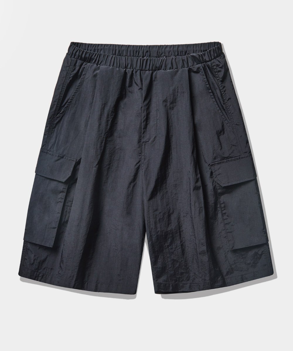 百慕達工裝褲 WATERPROOF WIDE BERMUDA CARGO PANTS