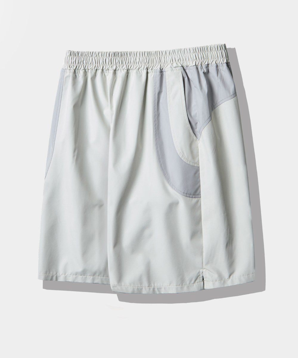 拼接休閒短褲 DOUBLE LAYER SLASH HALF PANTS
