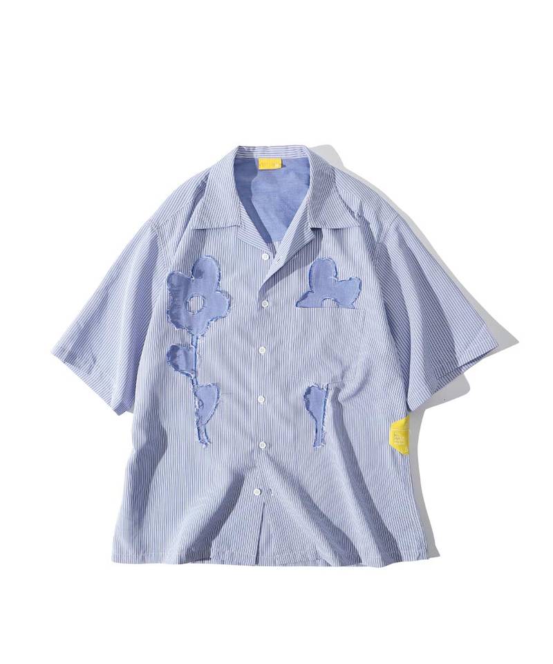 3SB0201-251 條紋開領襯衫 3S Flower Shirt