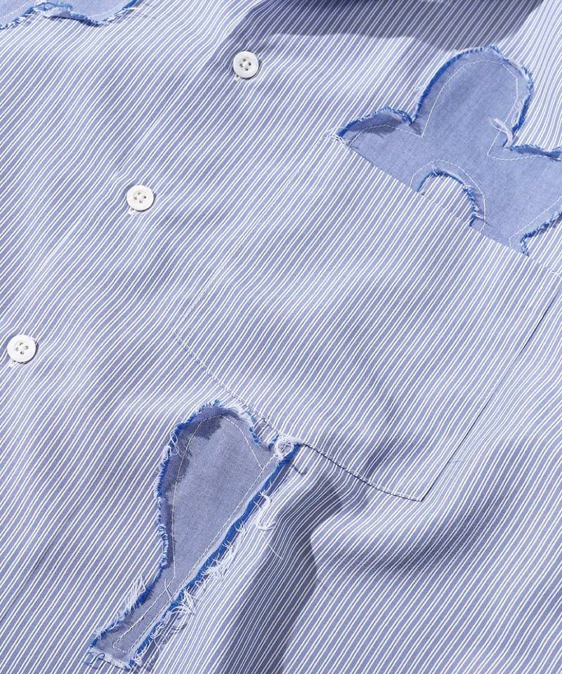 3SB0201-251 條紋開領襯衫 3S Flower Shirt