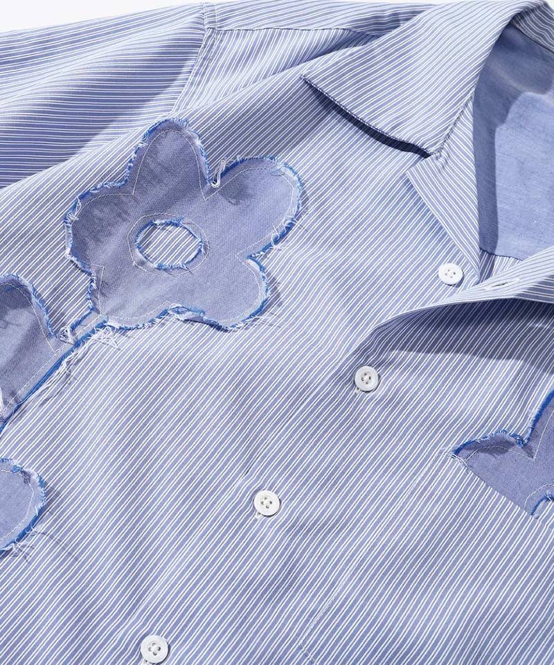 3SB0201-251 條紋開領襯衫 3S Flower Shirt