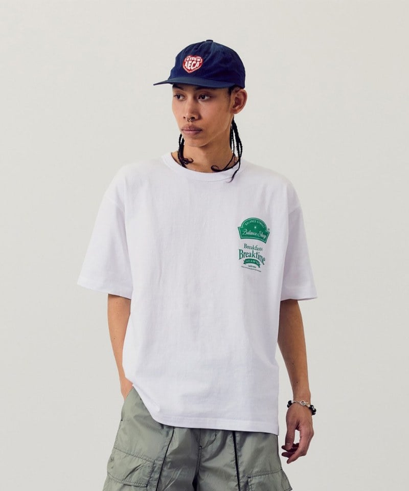AECA0118-251 早晨印花TEE MORNING CAFE HALF SLEEVE TEE