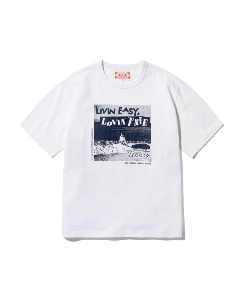AECA0122-251 印花短袖上衣 LIVIN EASY LOVIN FREE HALF SLEEVE