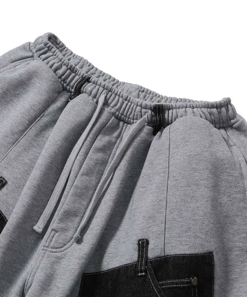 拼接休閒短褲 Denim Double Sweat Half Pants