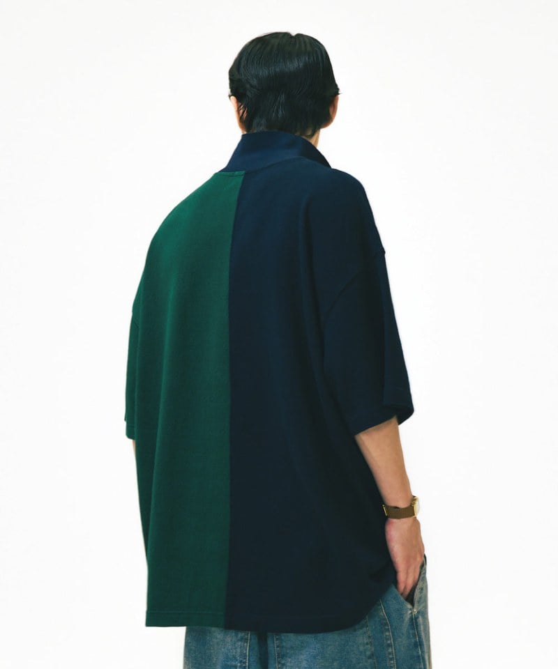 雙色拼接POLO上衣 Two Face Pique Polo Shirt