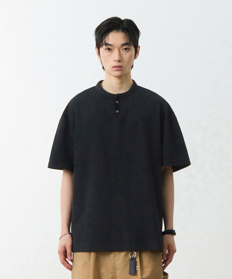 DMB0005-251 華夫格亨利領上衣 WAFFLE HENLEY NECK HALF T-SHIRT
