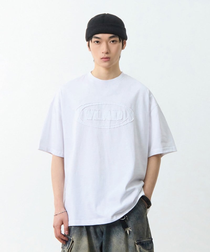 DMB0006-251 水洗短袖T恤 CUT-OFF APPLIQUE HALF T-SHIRT