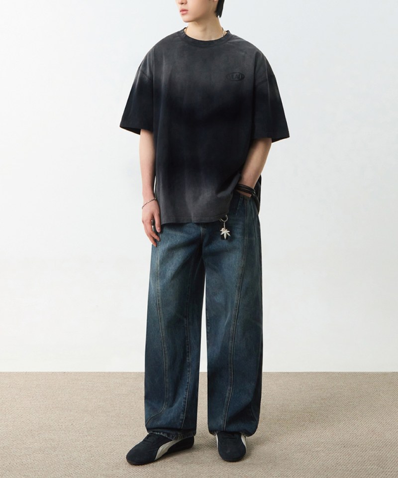 水洗LOGO上衣 WASHED SMALL LOGO HALF T-SHIRT