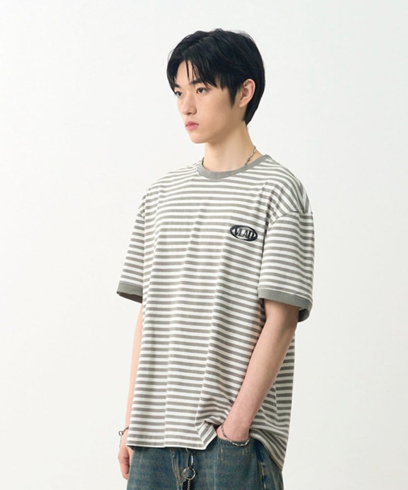 條紋T恤 BLEND STRIPED RINGER HALF T-SHIRT