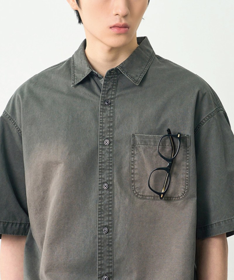 DMB0233-251 水洗襯衫 BIO WASHING COTTON HALF SHIRT