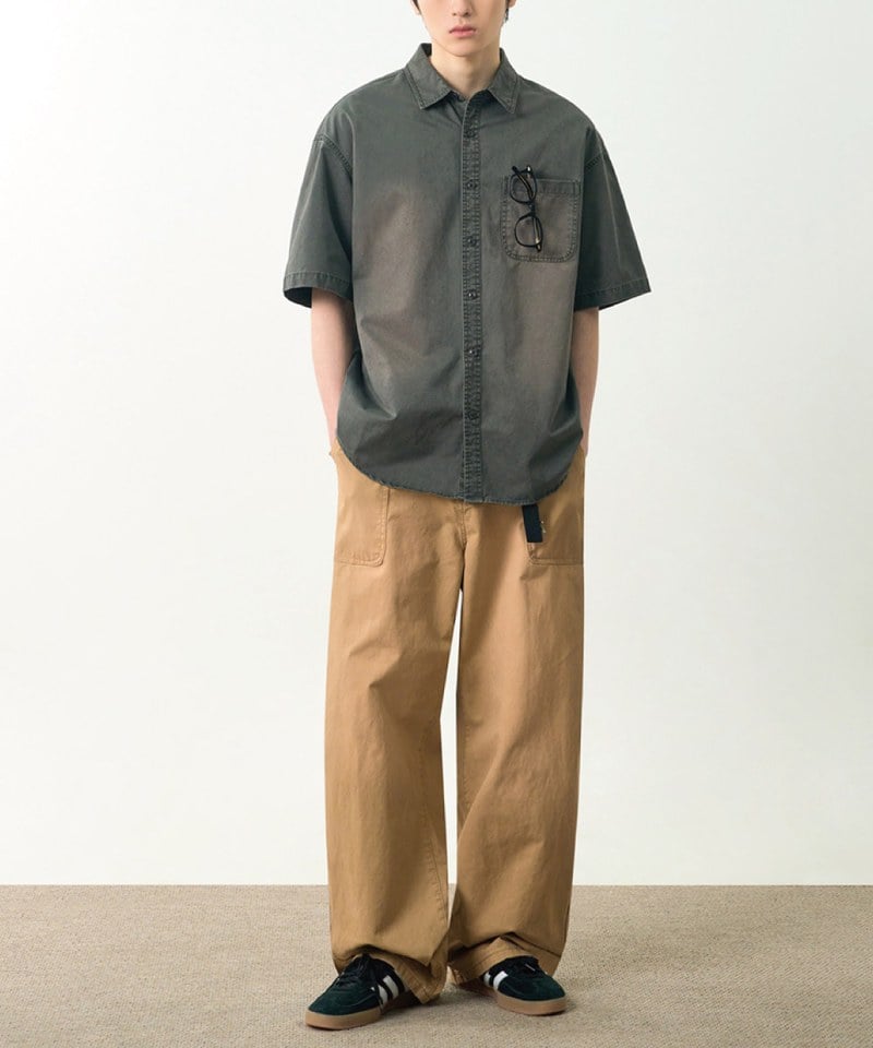 DMB0233-251 水洗襯衫 BIO WASHING COTTON HALF SHIRT