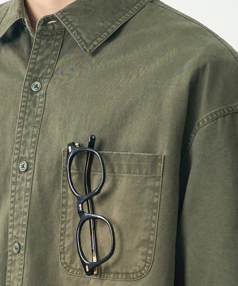 DMB0233-251 水洗襯衫 BIO WASHING COTTON HALF SHIRT