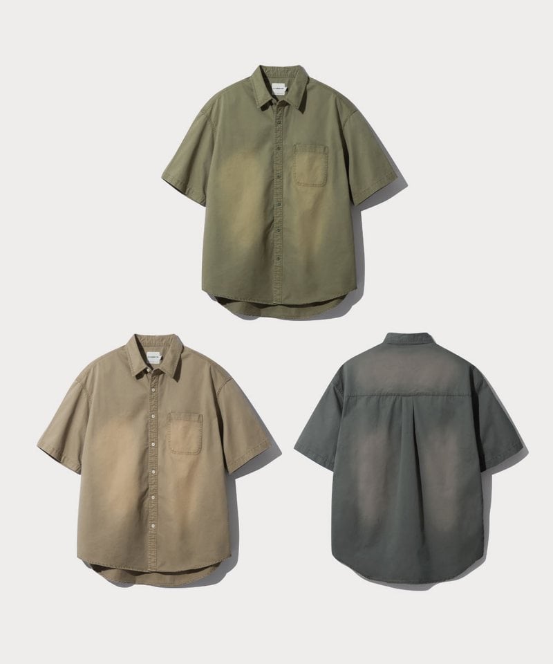 DMB0233-251 水洗襯衫 BIO WASHING COTTON HALF SHIRT