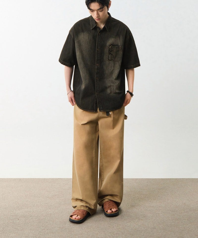 水洗牛仔襯衫 DENIM HALF SHIRT