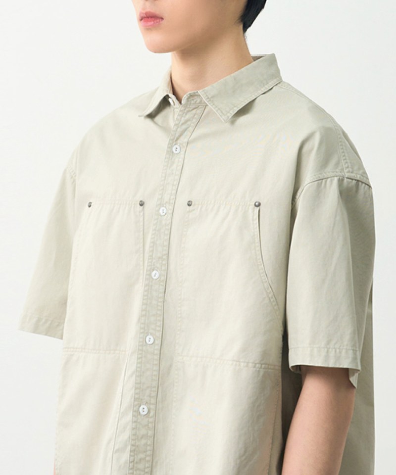 DMB0237-251 雙口袋襯衫 DOUBLE KNEE PATCH HALF WORK SHIRT