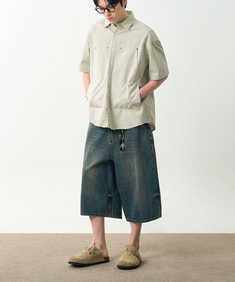 DMB0237-251 雙口袋襯衫 DOUBLE KNEE PATCH HALF WORK SHIRT