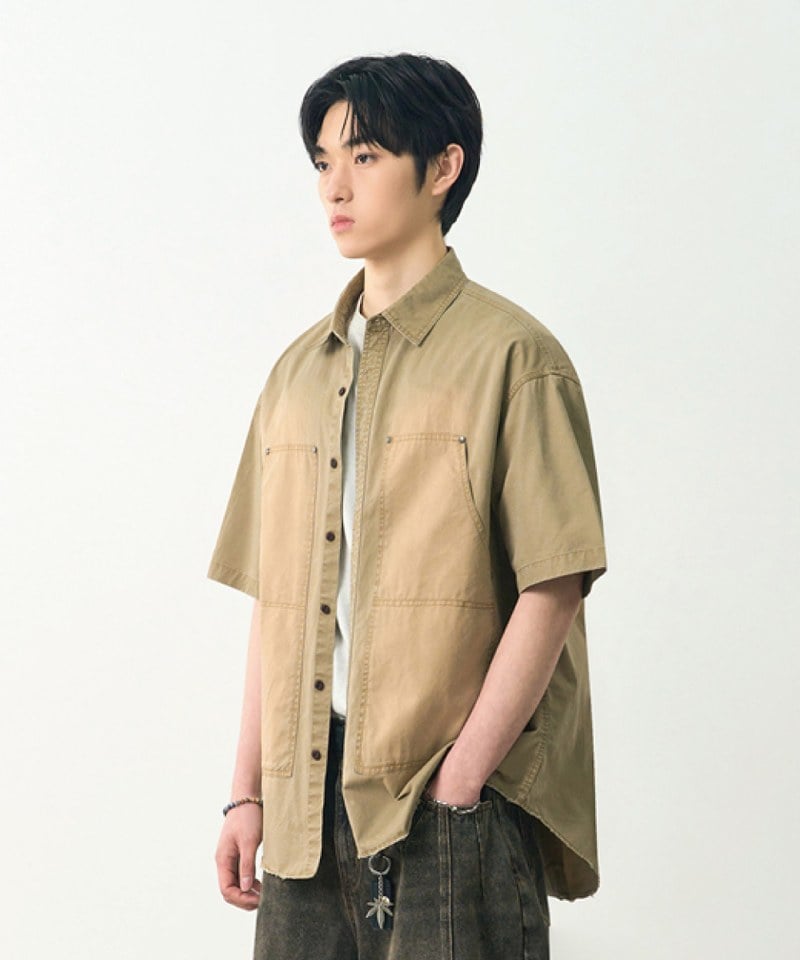 DMB0237-251 雙口袋襯衫 DOUBLE KNEE PATCH HALF WORK SHIRT