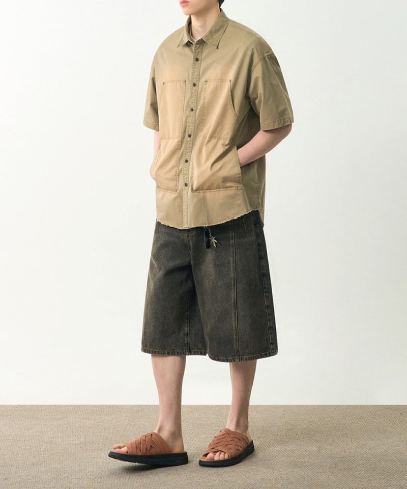 DMB0237-251 雙口袋襯衫 DOUBLE KNEE PATCH HALF WORK SHIRT