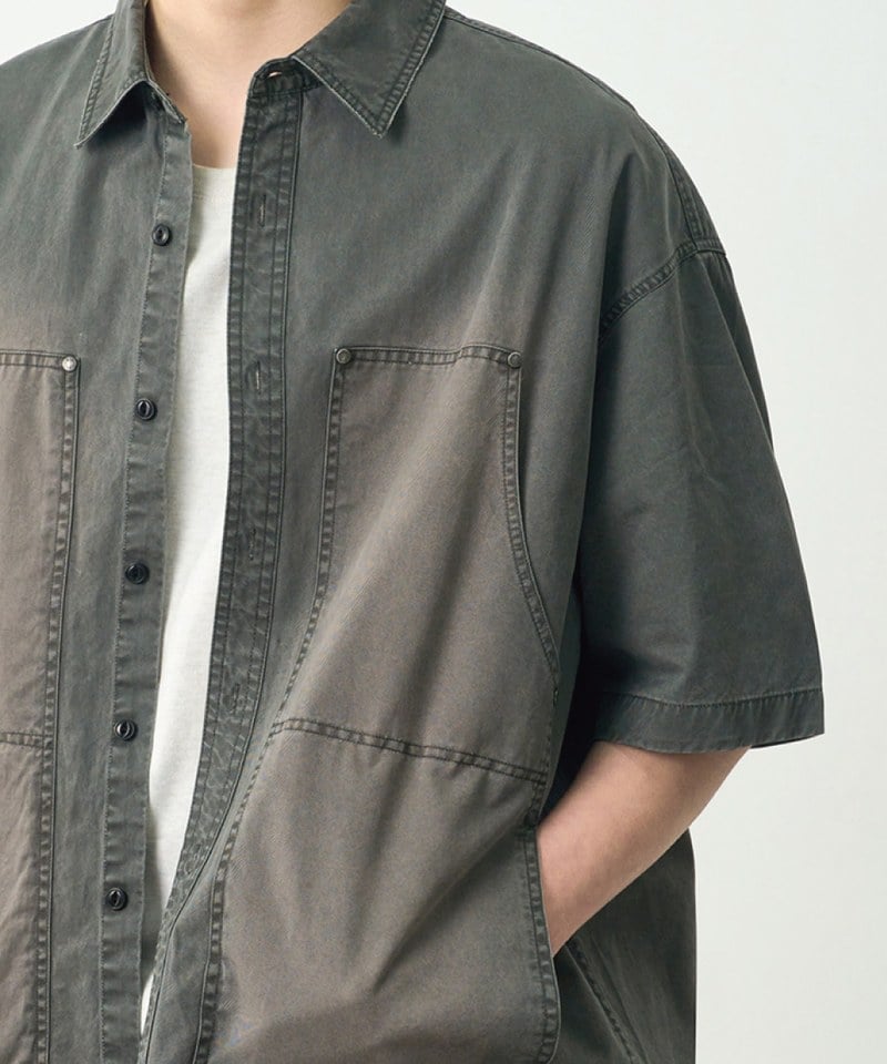 DMB0237-251 雙口袋襯衫 DOUBLE KNEE PATCH HALF WORK SHIRT