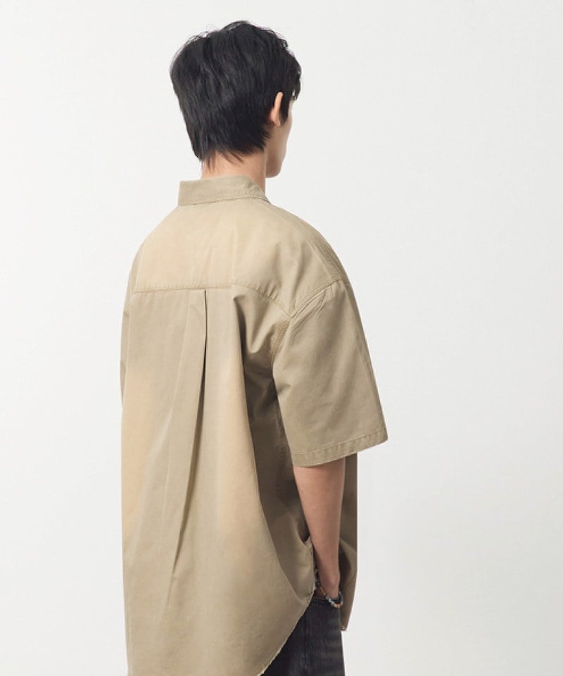 水洗短袖襯衫 FADE-WASHED COTTON HALF SHIRT