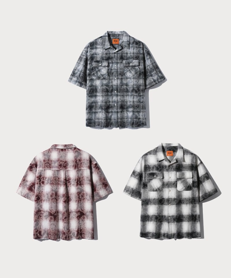 DMB0239-251 開領格紋襯衫 CUT-OFF HALF CHECK SHIRT