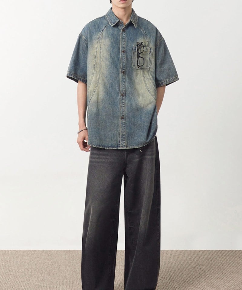 DMB0241-251 牛仔襯衫 DENIM HALF SHIRT