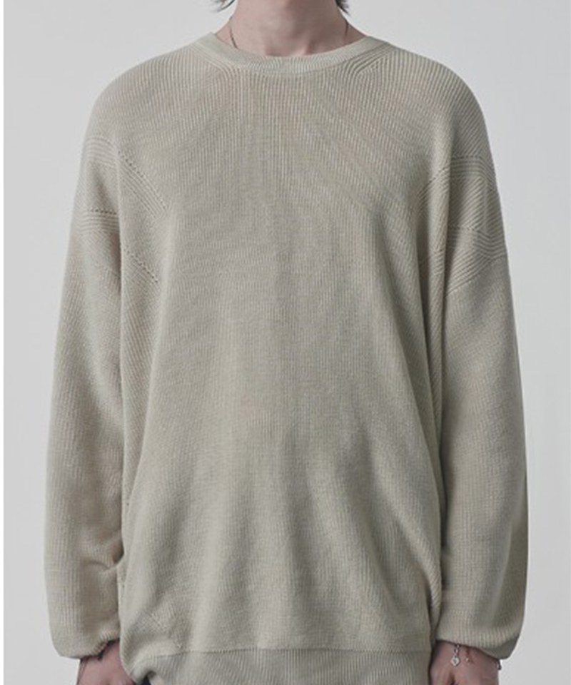 圓領針織上衣 MULTI-WAVE HACHI ROUND NECK KNIT