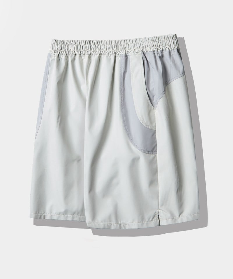 拼接休閒短褲 DOUBLE LAYER SLASH HALF PANTS
