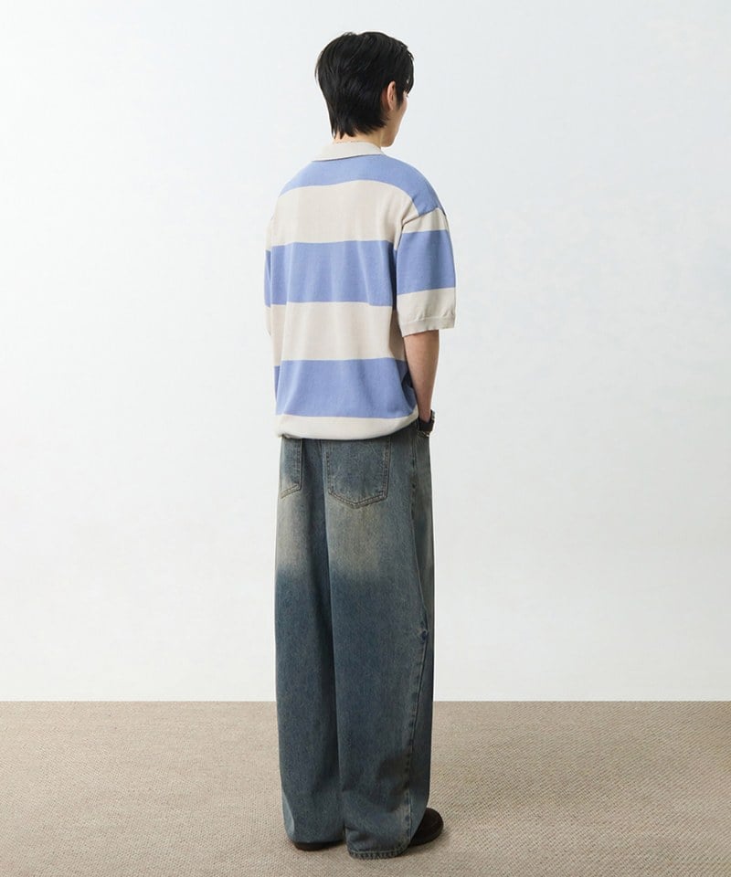條紋橄欖球衫 STRIPE RUGBY HALF KNIT