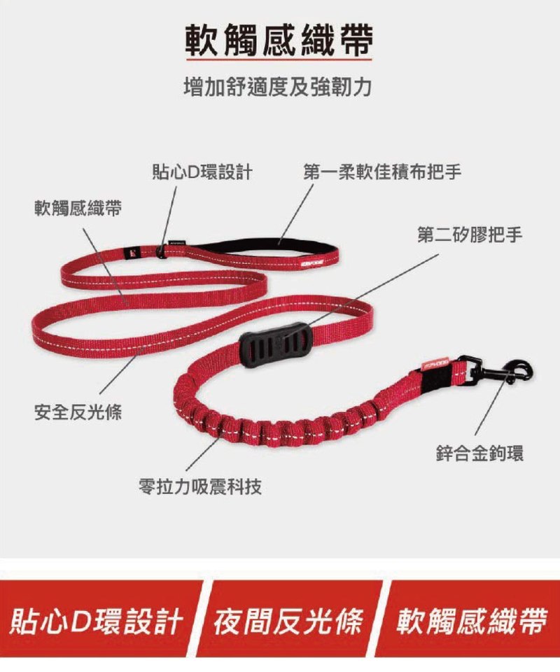 EZY3914-251 ZERO SHOCK LITE輕巧版 零拉力牽繩