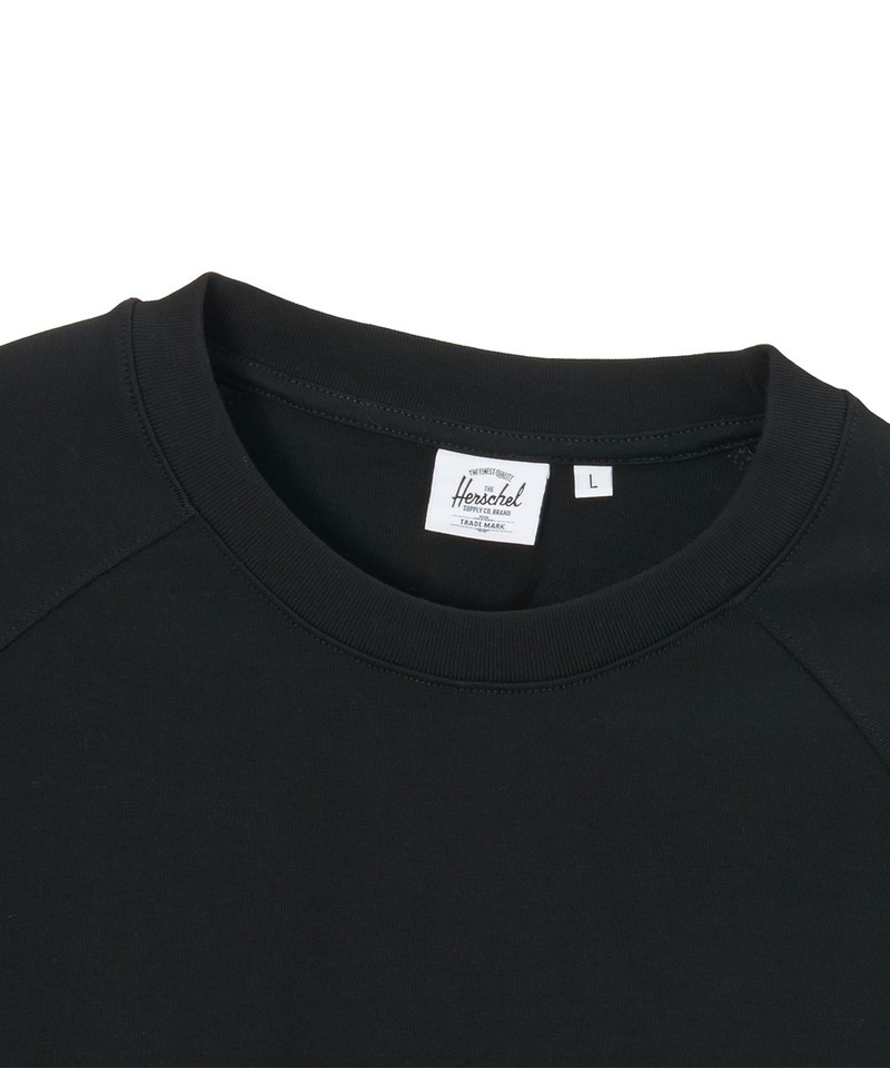 中性拉克蘭袖拼布口袋大學Tee