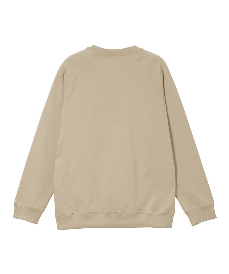 中性拉克蘭袖拼布口袋大學Tee