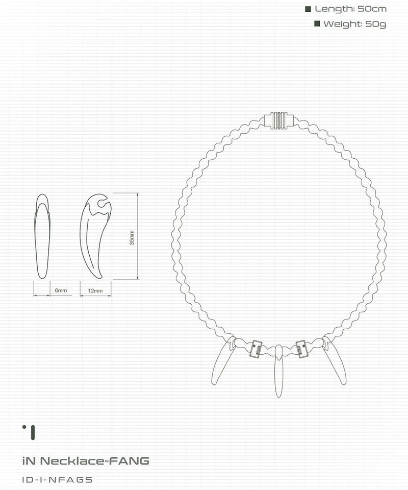 獸牙項鍊 iN Necklace-FANG