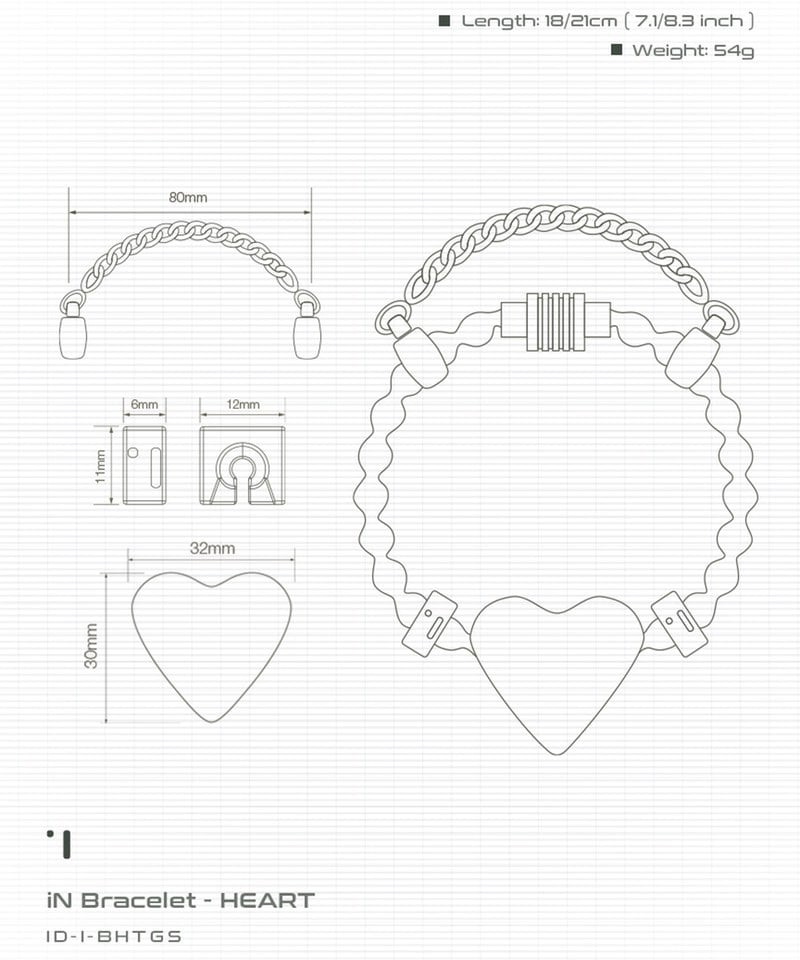 ICD9927-251 愛心手鍊 iN Bracelet-Heart