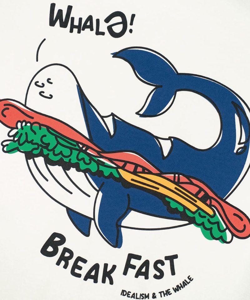聯名 餵我早餐印花上衣 WHALe Tee
