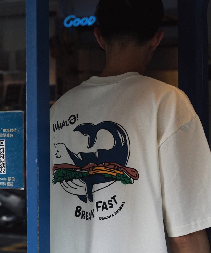 聯名 餵我早餐印花上衣 WHALe Tee