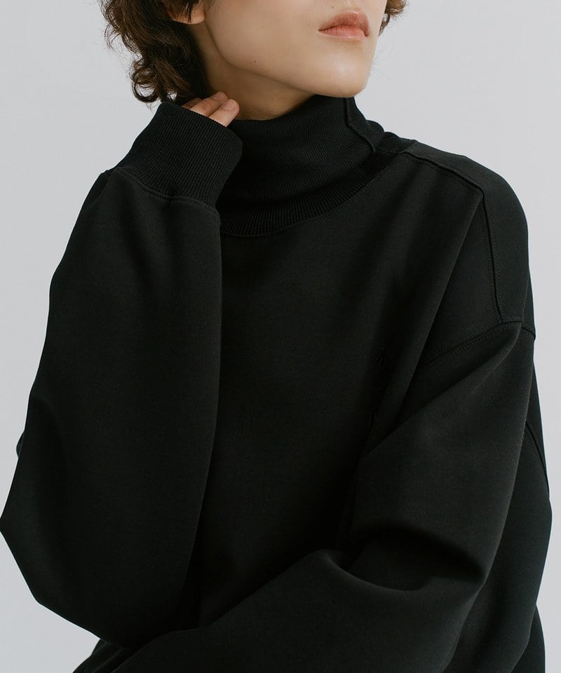 MELSIGN x mouggan 羅紋拼接高領TEE