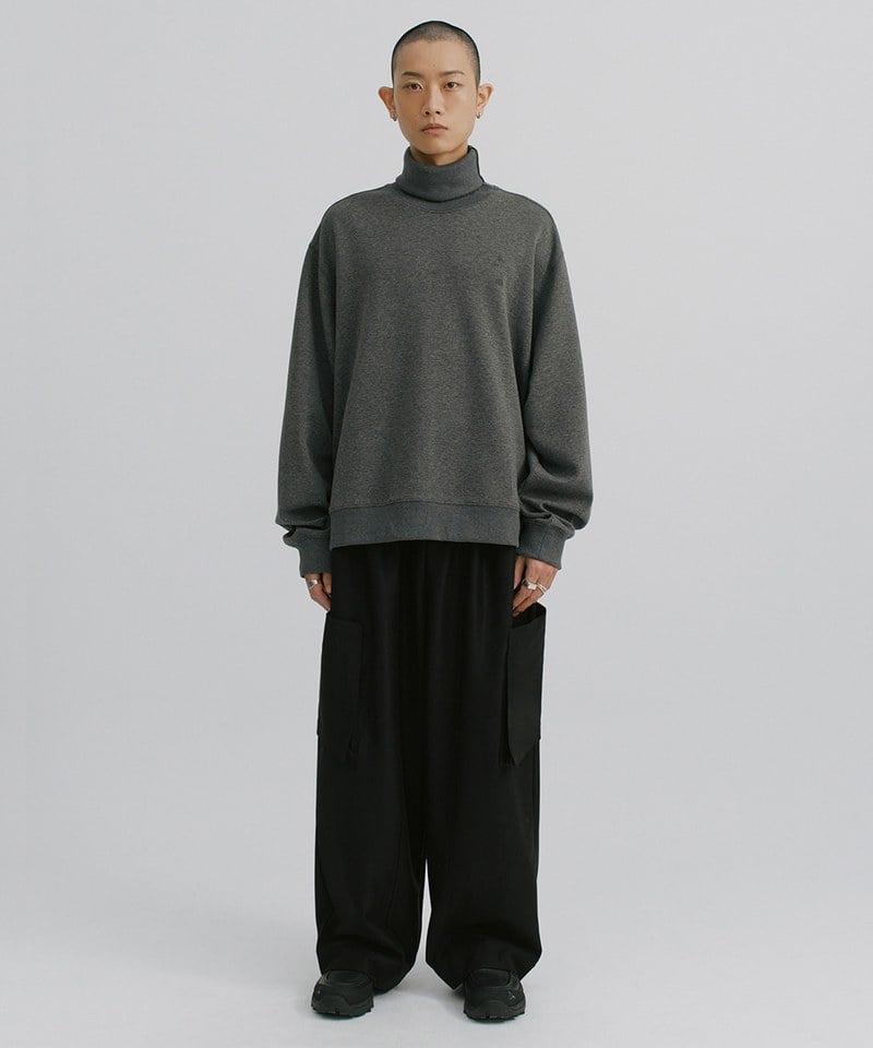 MELSIGN x mouggan 羅紋拼接高領TEE