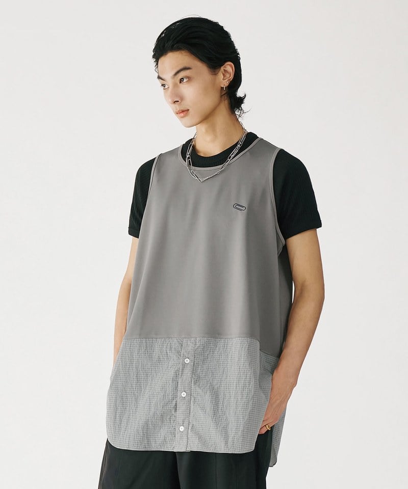 MSN0501-252 層次拼接背心 Layered Clip Vest
