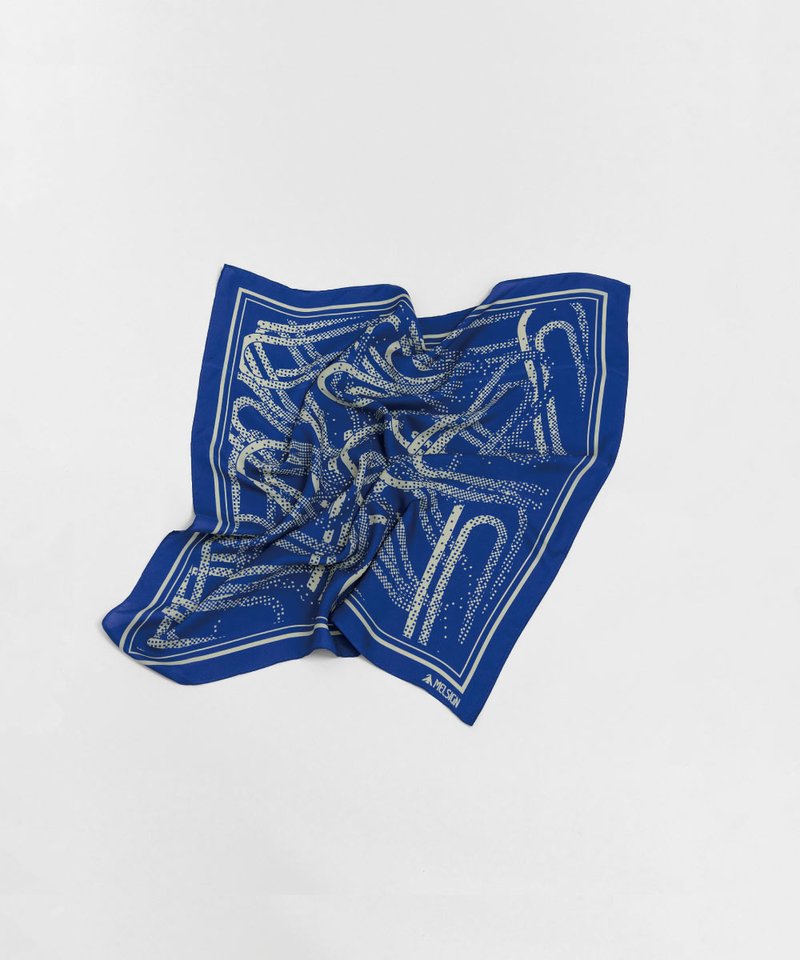 MSN2905-252 方形絲巾 Clip Pattern Silk Bandana