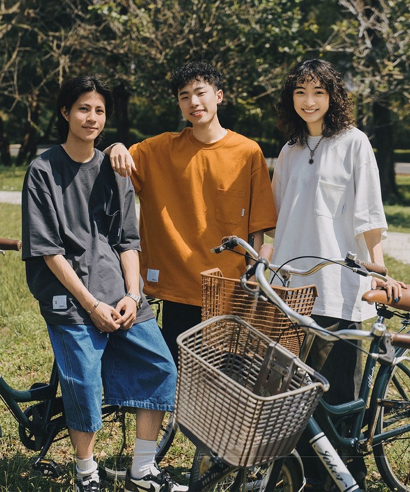 鯨魚尾口袋短TEE