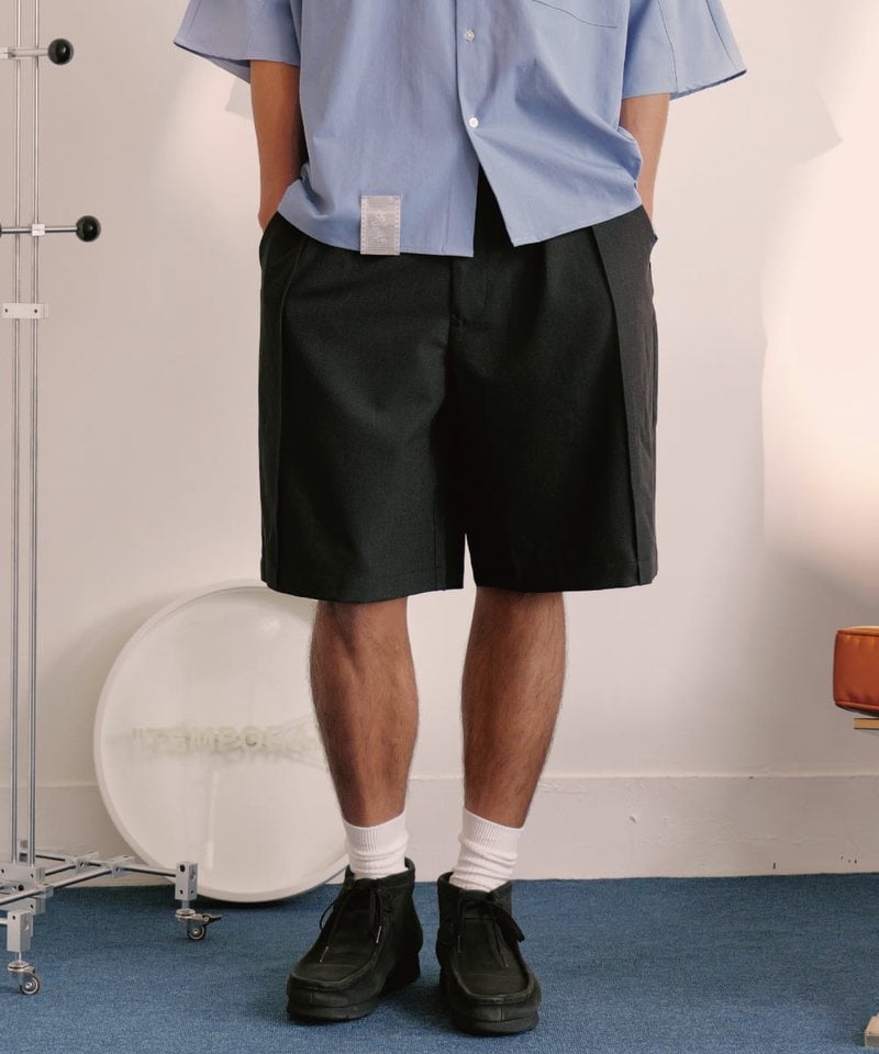 PBP1703-252 打褶西裝短褲 LOOSE SUIT SHORTS