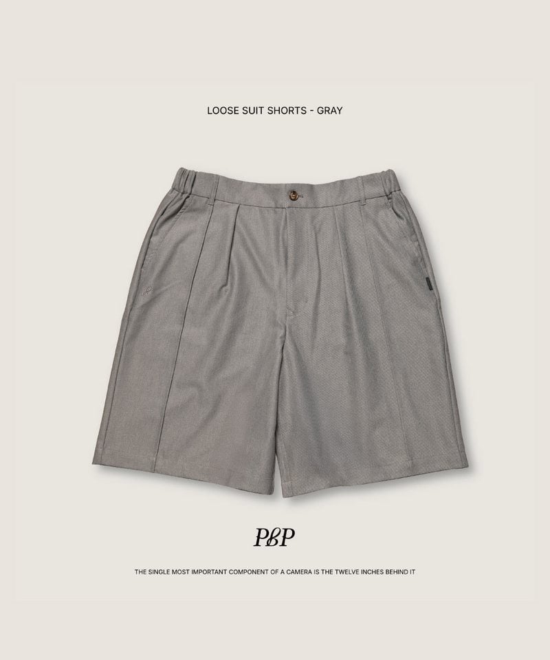 PBP1703-252 打褶西裝短褲 LOOSE SUIT SHORTS
