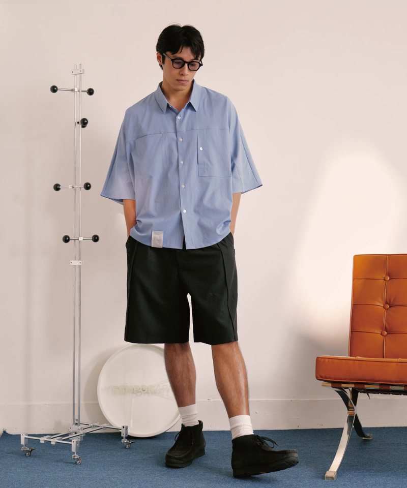 PBP1703-252 打褶西裝短褲 LOOSE SUIT SHORTS